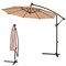 Costway 10' Hanging Solar LED Umbrella Patio Sun Shade Offset Market